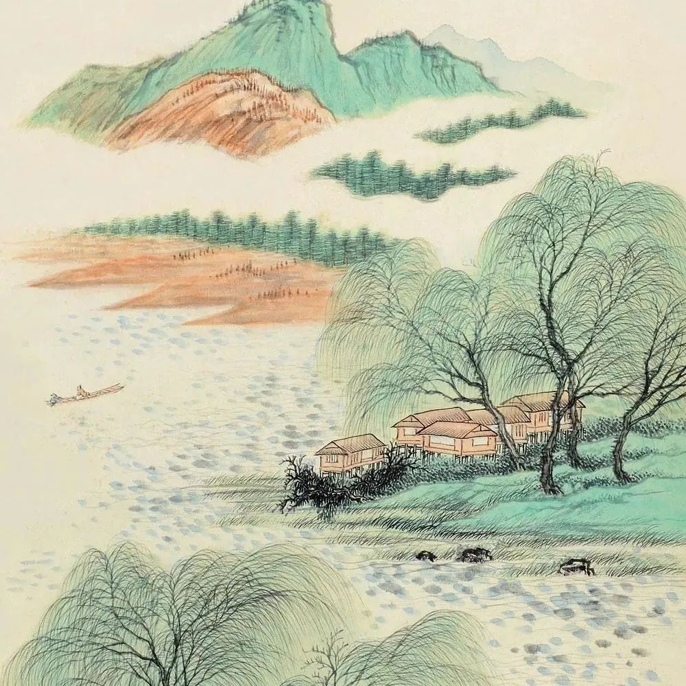 柳溪垂钓吴湖帆