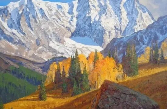 高山的光线与色彩之美，在他的画作中得到了体现！