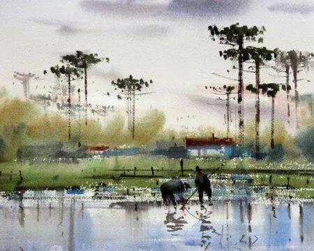 巴西水彩画家Antonio Giacomin绘画作品欣赏