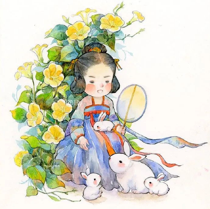 插画师lily可爱的古风插画~