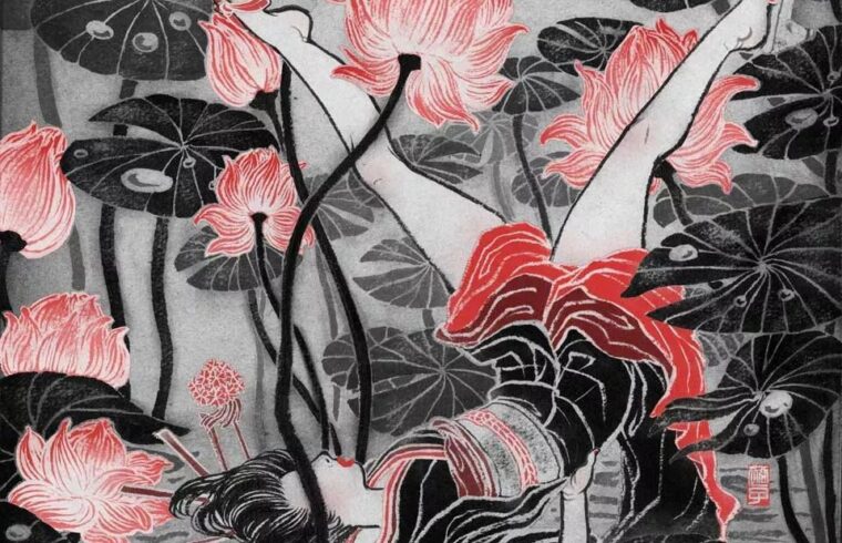 狂野、色气、不羁，当代浮世绘天花板，竟把美女画成这样！｜金城
