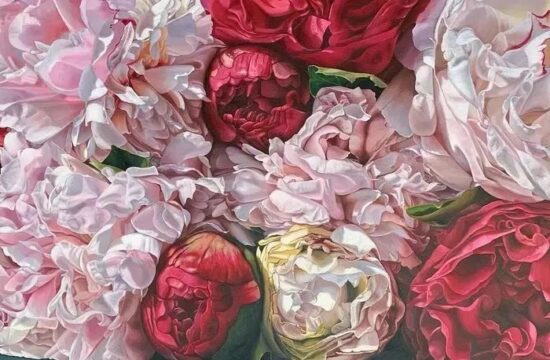 花卉在超写实油画中迸发生命