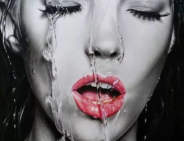 惊人的笔触，流动的水珠，这素描简直逆天了!