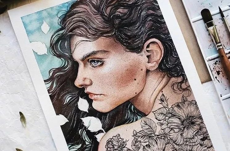 时装画绘制步骤分享 | 插画师鬼才Nastya为人物注入灵魂！